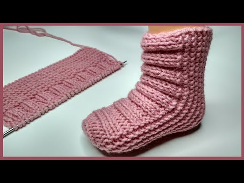 Видео как связать детские носочки и следочки спицами на 2 года