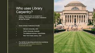 Library Carpentry multimedia piece