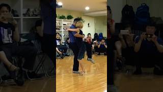 Milonga demo lesson,Analía Carreño Luis Ramírez #tango #dance #tangodance #argentinetango #china