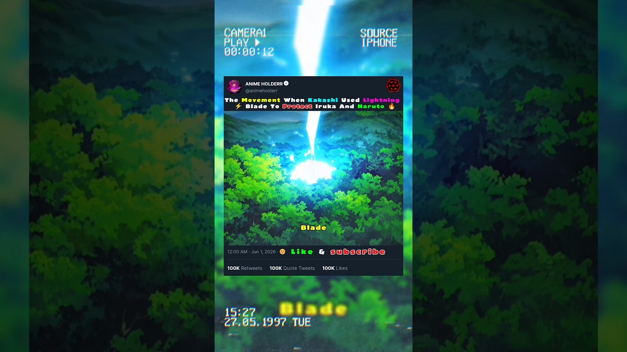 KAKASHI USED LIGHTNING ⚡ BLADE TO PROTECT NARUTO AND IRUKA 🔥