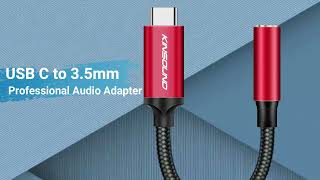 Kinsound USB C to 3 5mm Jack Adapter