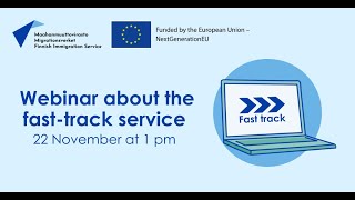 Webinar: the fast-track service 22 November 2022