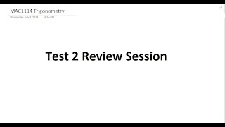MAC1114 Exam#2 Review Version A - The Plaza