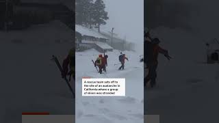 Six skiers rescued, nine missing after California avalanche