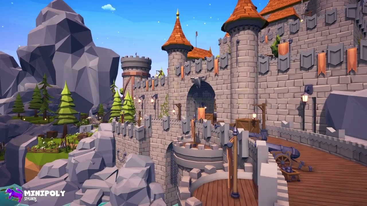 Minipoly Series - Mythic Castle ( Stylized Lowpoly Environment ), video preview 2