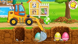 Munkagépek Húsvétja- Construction Machines&#39; Easter bunnies- Játékmesék