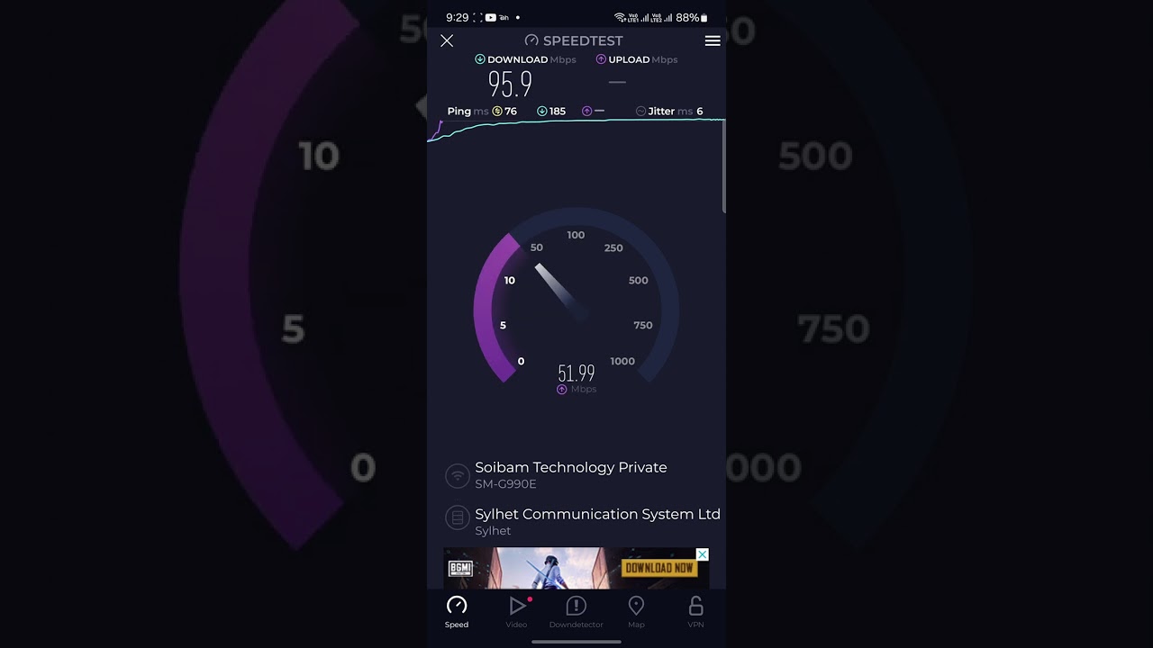 Sk@y broadband 100 Mbps plan speed test