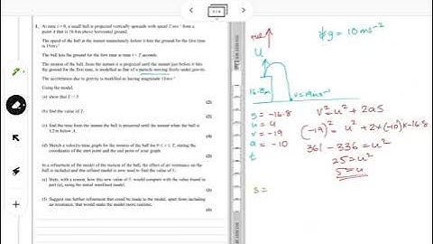 October 2020 Maths A level Paper 2 Mechanics