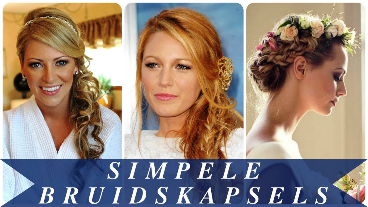 Simpele bruidskapsels