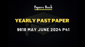 Paper 4 2024 May June 41 Yearly Solution