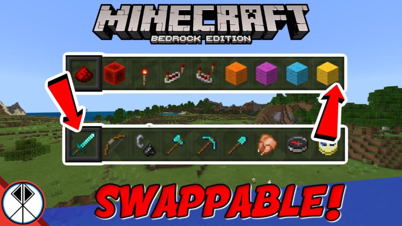 Minecraft SWAPPABLE HOTBAR Addon (Custom Layouts In Bedrock/MCPE/Xbox