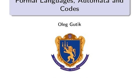 Formal Languages, Automata and Codes. Lecture 16: Context-Free Grammars and Programming Languages