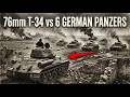 One Soviet T-34 Faced 6 German Panzers! Minutes Later the Battlefield Was Burning