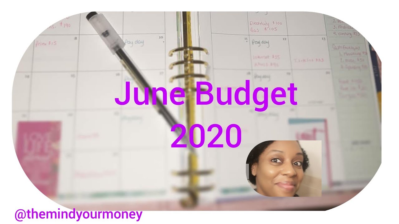 Budget Set Up for June 2020 | Erin Condren Deluxe Monthly Planner - YouTube