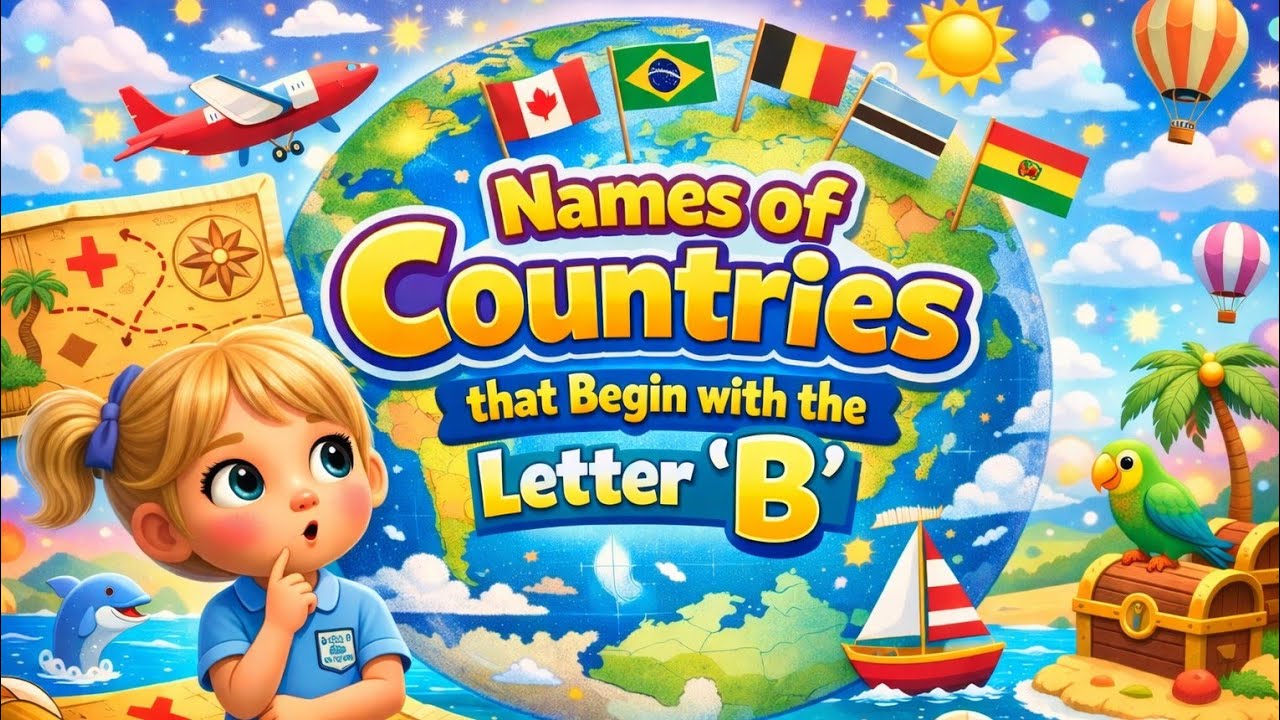 Names of Countries That Begin With the Letter B 🌍 | ABC Learning for Kids