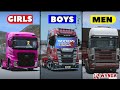 🚚 Girls vs Boys vs Men in Truckers Of Europe 3 || Truck Game
