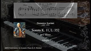 D. Scarlatti: Sonata in C Minor K 11, L 352, Allegro (Piano)