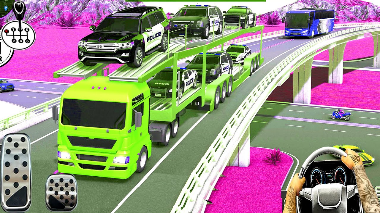 PICK UP THE POLICE CAR USING STATIC CRANE | TIMECAREERMODELEVEL5 | MOBILEGAMEVIDEO148 | SB4G GAMING