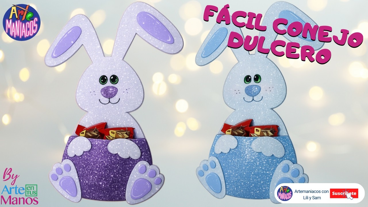 🔴Haz Hermosos CONEJOS DULCEROS EN FOAMI, Fáciles con @Artemaniacos con Lili y Sam