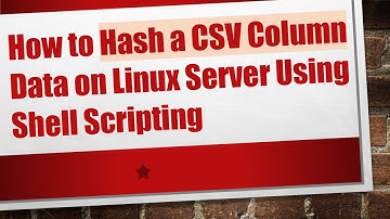 How to Hash a CSV Column Data on Linux Server Using Shell Scripting