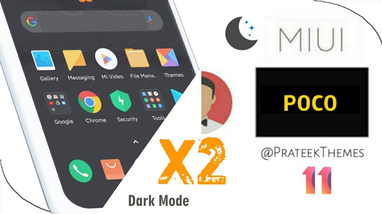 Poco X2 [NightMode] Edition : MIUI 11 Theme ft. Redmi Note 9