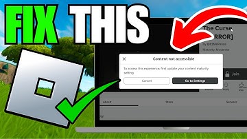 How To Fix Roblox "Content Not Accessible" on PC