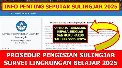 PROSEDUR PENGISIAN SULINGJAR SURVEI LINGKUNGAN BELAJAR 2025 GURU DAN KEPALA SEKOLAH