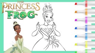 Coloring DISNEY PRINCESS TIANA - THE PRINCESS & THE FROG Coloring Page