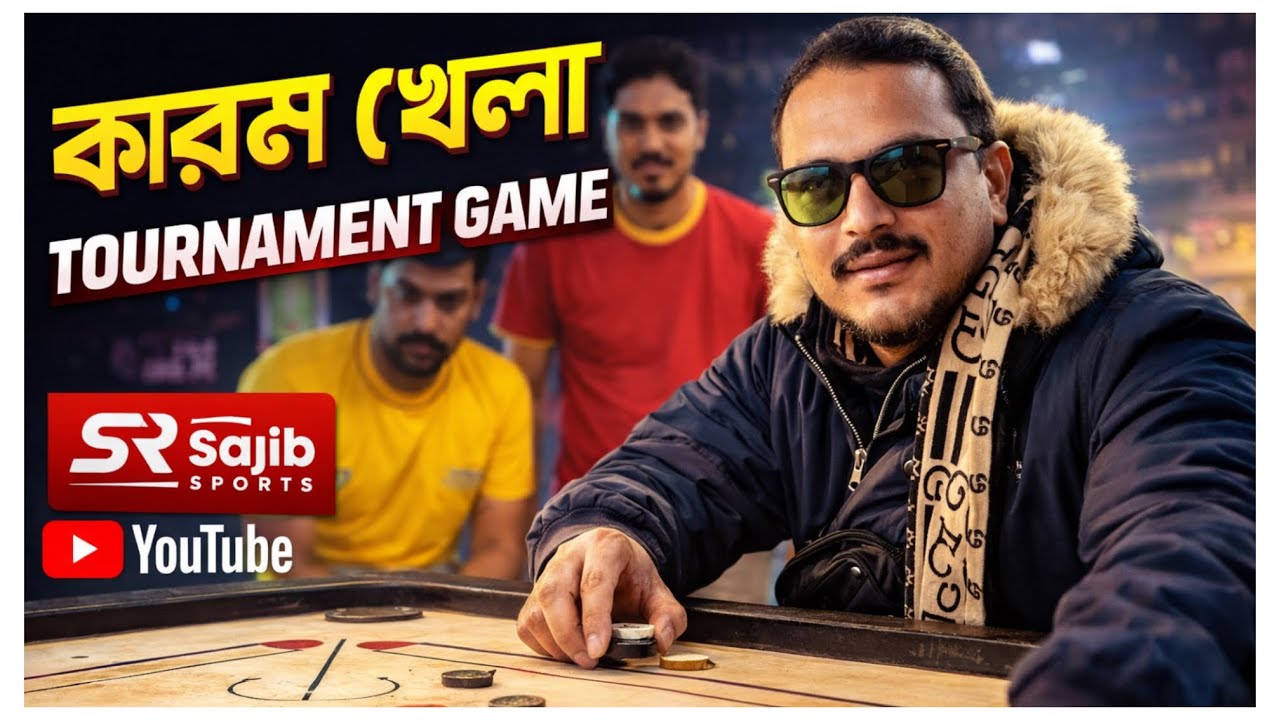 Carrom Khela | Tournament Game | SR Sajib Sports 