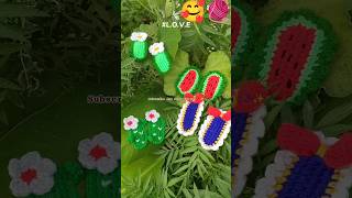 crochet hair clip 🌸🥰 #youtubeshorts #art #crochet #diy