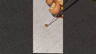 How to Do Single Bead Aari Stitch Without End Knot – Simple Tutorial #aariwork #trending #endknot