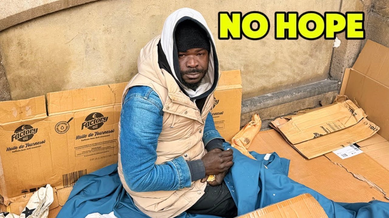 Gambia homeless  man is tired of sleeping outside and want to go back to Africa 