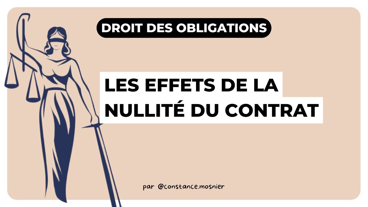 Les effets de la nullité du contrat : Droit des obligations CRFPA & L2 droit
