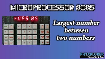 Microprocessor 8085 | Largest number between two numbers