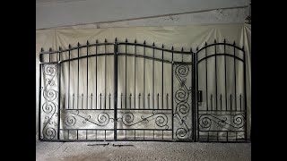 Кованые ворота для дачи и дома с калиткой – Модель 10