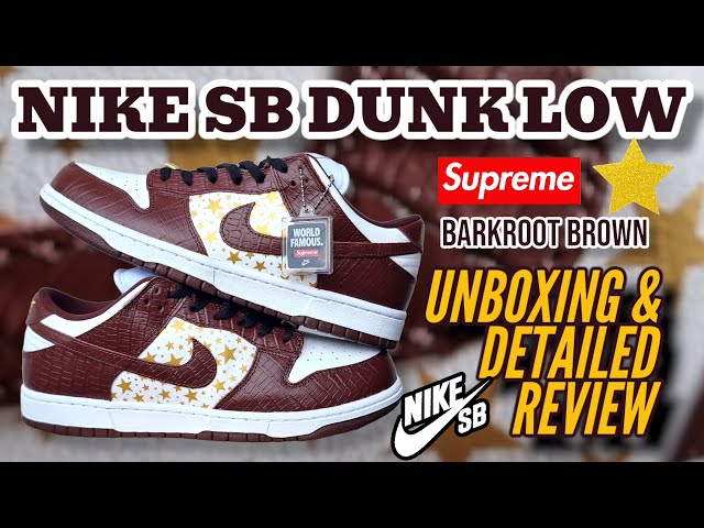 Nike SB Dunk Low OG Supreme Stars Barkroot Brown