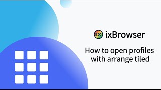 How to open profiles with arrange tiled