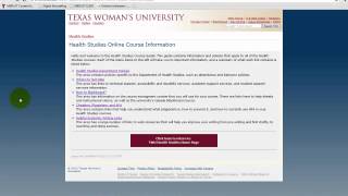 Health Studies Course Orientation Video