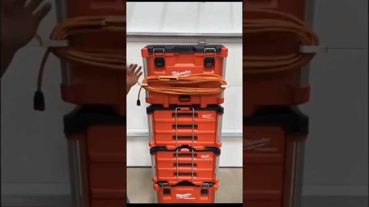 Milwaukee Packout Extension Cord Holder Mounts, CNC Billet Aluminum Tool Box Organizer Made in USA