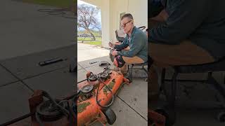 Riding Mower Idler Pulley Install #husqvarna #mowerrepair #yardtractor #deckremoval #bestpulley
