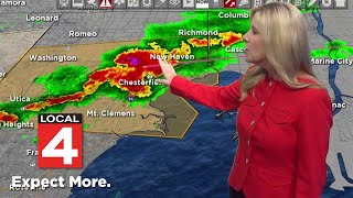 Severe Thunderstorm Warning issued for Macomb, Oakland counties