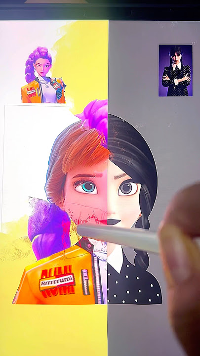 ✨I turned Queen Anna into Rumi from K-pop demon hunters and wednesday Addams✨ and result is so cool