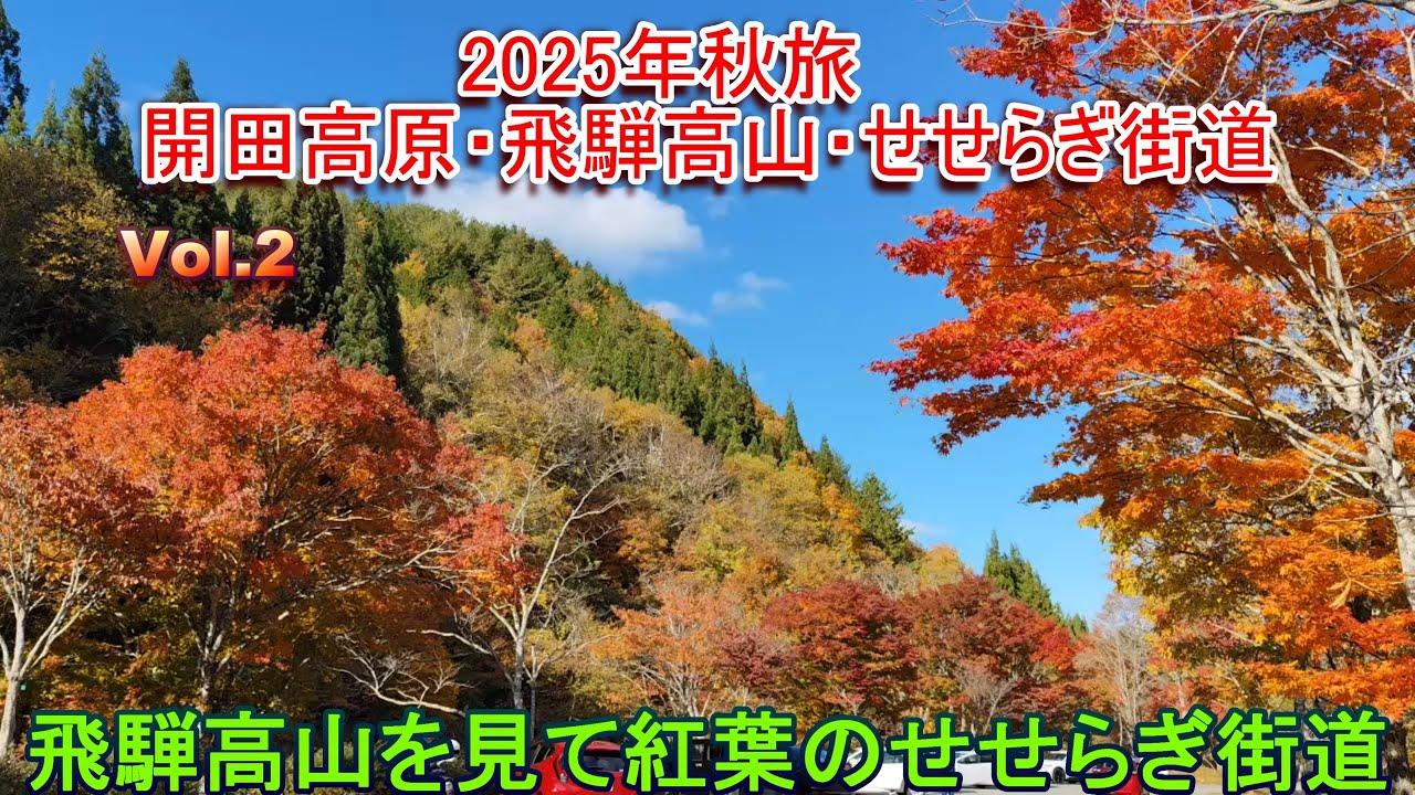 2025年秋の紅葉ドライブ旅 Vol.2 飛騨高山を見て紅葉のせせらぎ街道