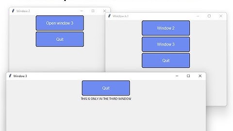 Create more windows with tkinter