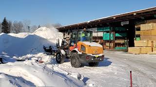 Virwig V50 Skid/Loader Snowblower Attachment in action Showcase Lawn Care