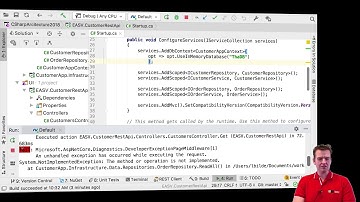 C# Clean Arch Entity Framework Core 2018 | S4P11 | Finding and Fixing Errors by looking in the Conso