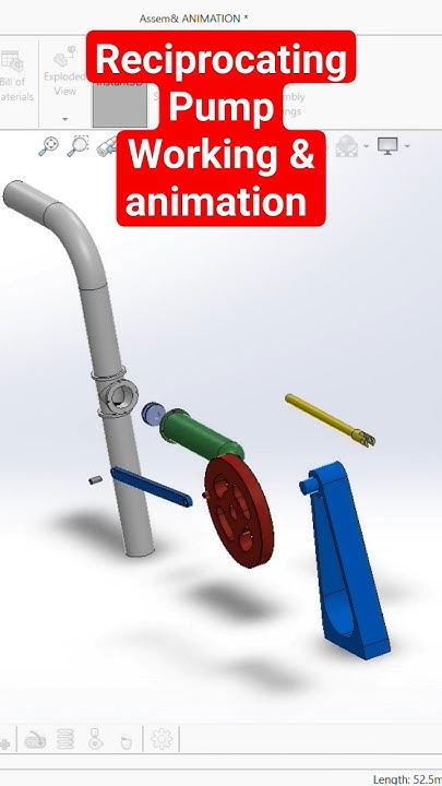 Reciprocating Pump #Working & Animation design in SOLIDWORKS #cad ...