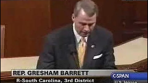 One Minute Speech - 10/16/07 - Rep. Gresham Barrett (R-SC)