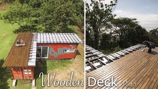 Tiny Shipping Container House Deck  Living Tiny Project Ep. 021 Part 3