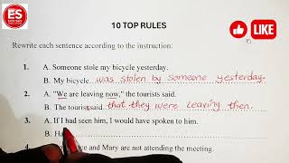 ECZ English 2026: Top 10 Sentence Transformation Questions You MUST Know!